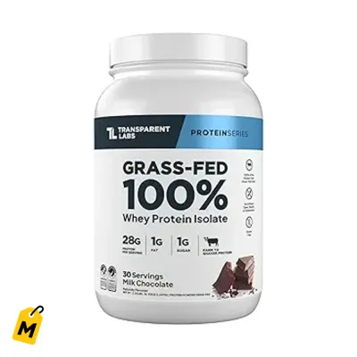 Proteina Whey Aislada Transparent Labs Choco Leche 28g Pura Sin Gluten