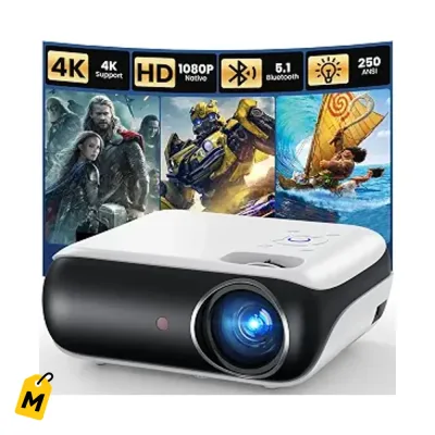Proyector HAPPRUN 1080P Nitido - Tu Cine Portatil Pa' Donde Quieras