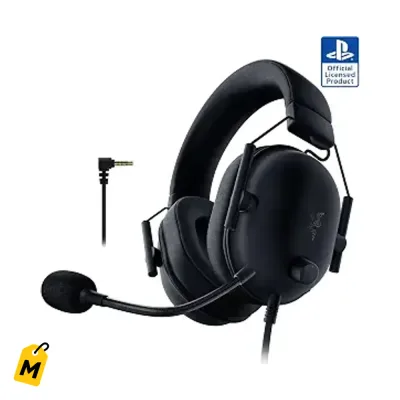 Razer BlackShark V2 X Audifonos Gaming Negros pa PS5 Xbox PC Switch - Sonido Nitido y Como