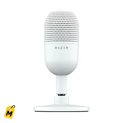 Razer Seiren V3 Mini Microfono USB Blanco Supercardioide con Silenciador LED y Antigolpes