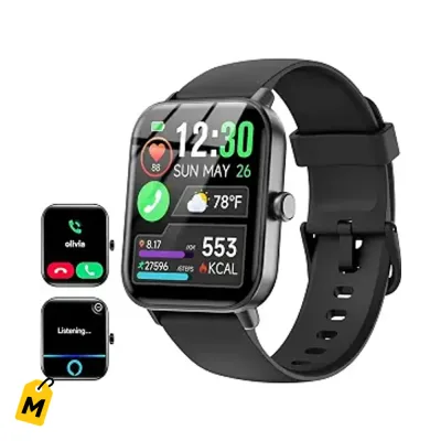 Reloj Inteligente Quican 1.8in pa Hombre Mujer - Alexa, Llamadas y 2 Bandas
