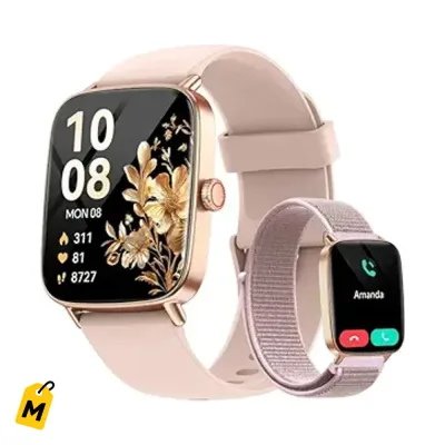 Smart Watch aeac: Llama, pantalla HD 1.85", 2 bandas. Pa' to' tu deporte y salud. IP68.