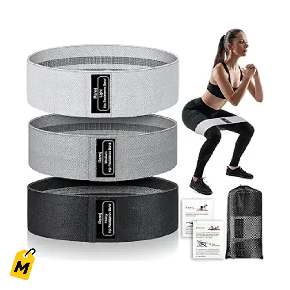 Renoj Ligas de Resistencia Set de 3 Pa Entrenar Duro - Gluteos y Piernas Firmes