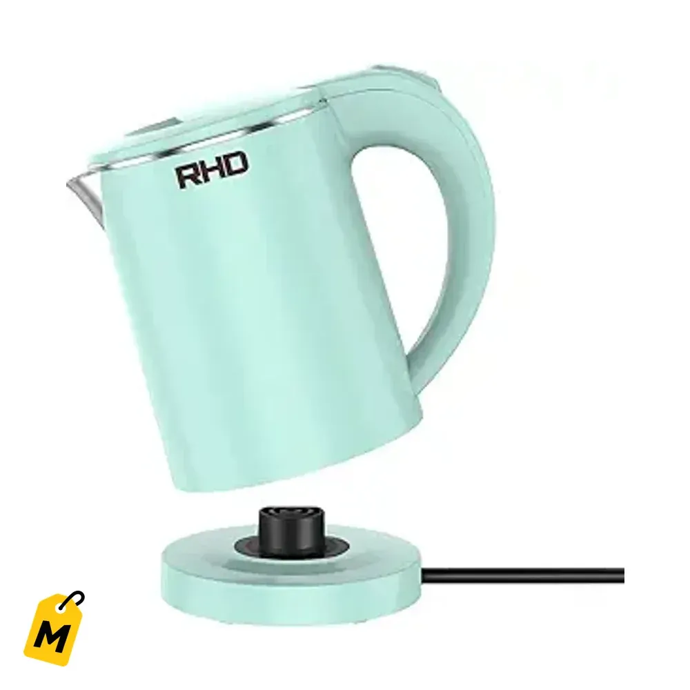 RHD Jarra Electrica Portatil 0.5L Verde Acero Inoxidable 600W para Cafe Te Viajes