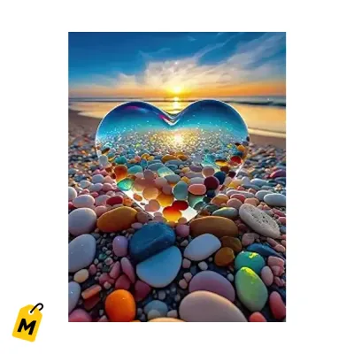 Rompecabezas 1000 Piezas Adultos - Amor de Piedras Playa - Reto Chulo