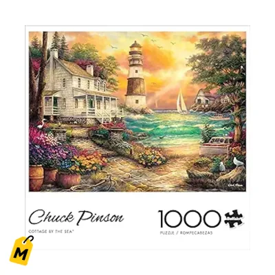 Rompecabezas 1000 Piezas Cabaña en la Playa - Arte de Chuck Pinson - Relajate