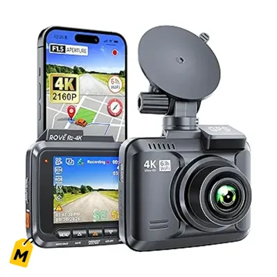 ROVE R2-4K Camara de Carro 4K UHD WiFi 6 GPS Vision Nocturna Modo Parqueo