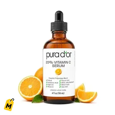 PURA DOR Suero Facial Vitamina C 20% Anti Edad | Piel Suave, Tono Parejo y Radiante