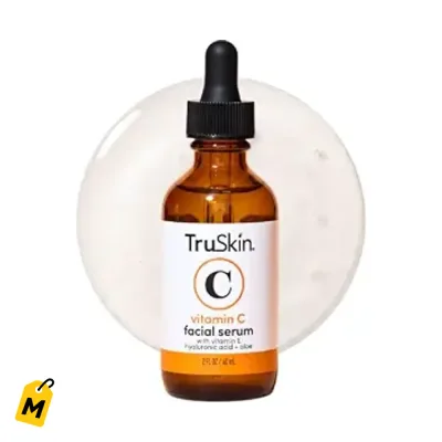 Serum TruSkin Vitamina C pa Cara con Acido Hialuronico - 2 oz - Brillo y Anti Edad