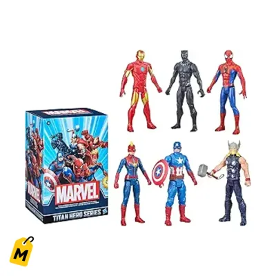 Set 6 Muñecos Marvel Titan Hero Series 12 Pulgadas Pa Niños 4 Mas