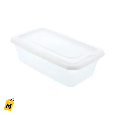 Set de 4 Cajas Plasticas Essentials con Tapa - Organiza Tu Espacio Facil