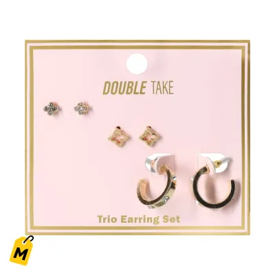 Set de Aretes Trio Double Take pa que Brilles