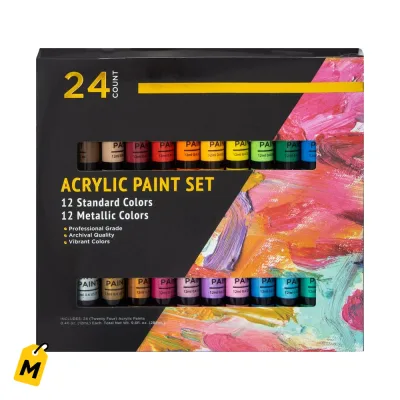 Set Pintura Acrilica 24 Colores - Dale Color a Tu Creatividad