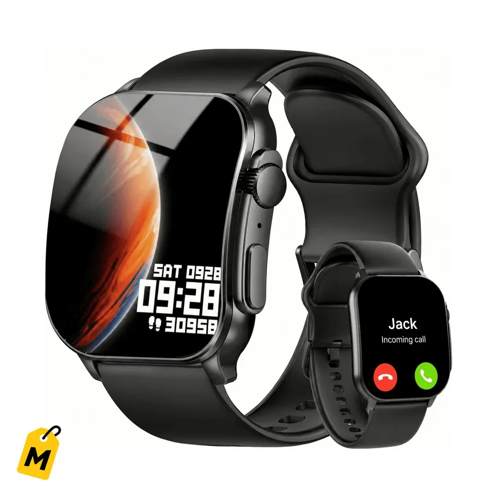 Smartwatch 2.01 AMOLED Llamadas Bluetooth Android iPhone IP68 pa Hombres y Mujeres