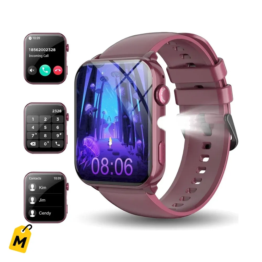 Smartwatch IOWODO 1.91 Pulgadas Llamadas Bluetooth Fitness Android iPhone