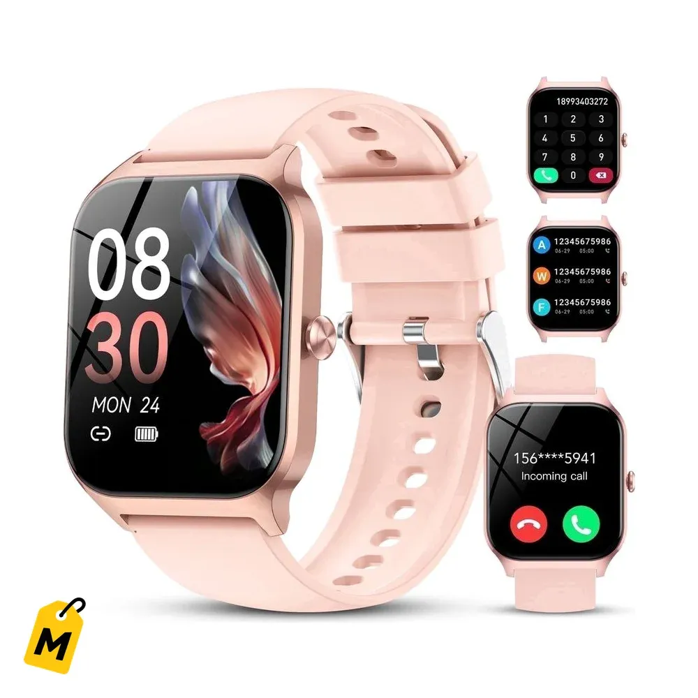 Smartwatch Rosado Pa Android iPhone Llamadas Deportes 1.85 Pulgadas IP68