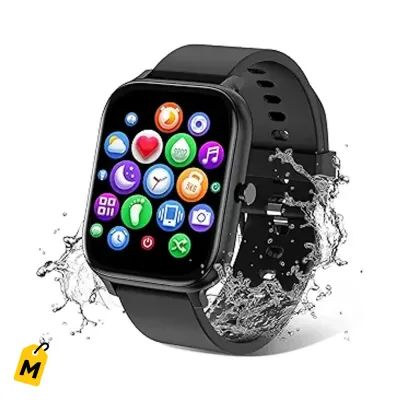 Smartwatch TORJALPH Negro: iPhone y Android, Pantalla Tactil, A Prueba de Agua