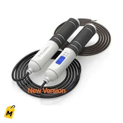 Soga Digital multifun con Contador y Timer - Ajustable, Sin Enredos, Pa Fitness y Mas