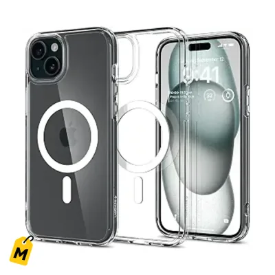 Spigen iPhone 15/14/13 Clear MagFit - Anti-Amarilleo, Proteccion Dura