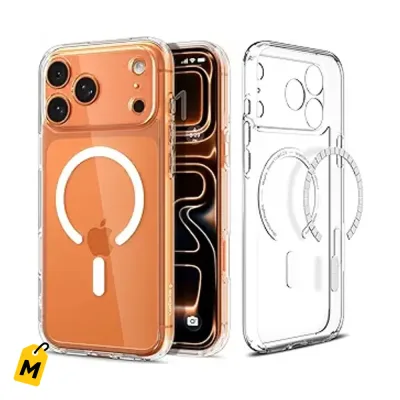 Spigen iPhone 17 Pro Ultra Hybrid MagFit Transparente - Proteccion dura, no amarillea