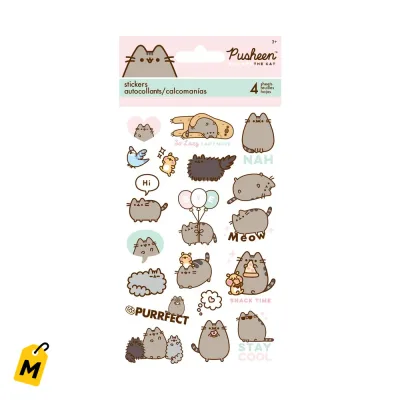 Stickers de Pusheen El Gato - 4 Pliegos para Pegar por Ahi