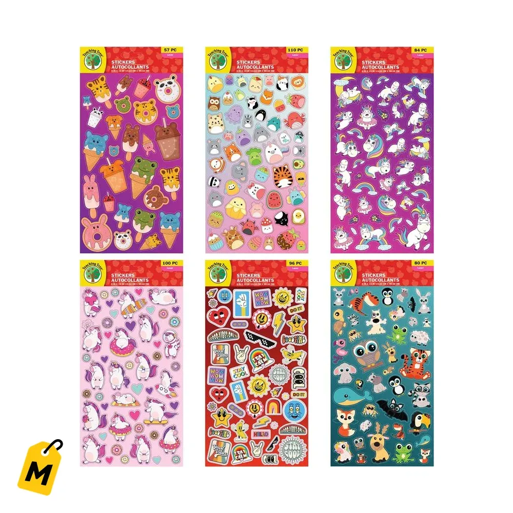 Stickers Laser Jot Surtidos: Colores Y Diversion Pa Los Pequenos
