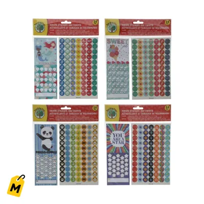 Tablas de Logros con Stickers para Ninos - Mantelos Activos y Felices