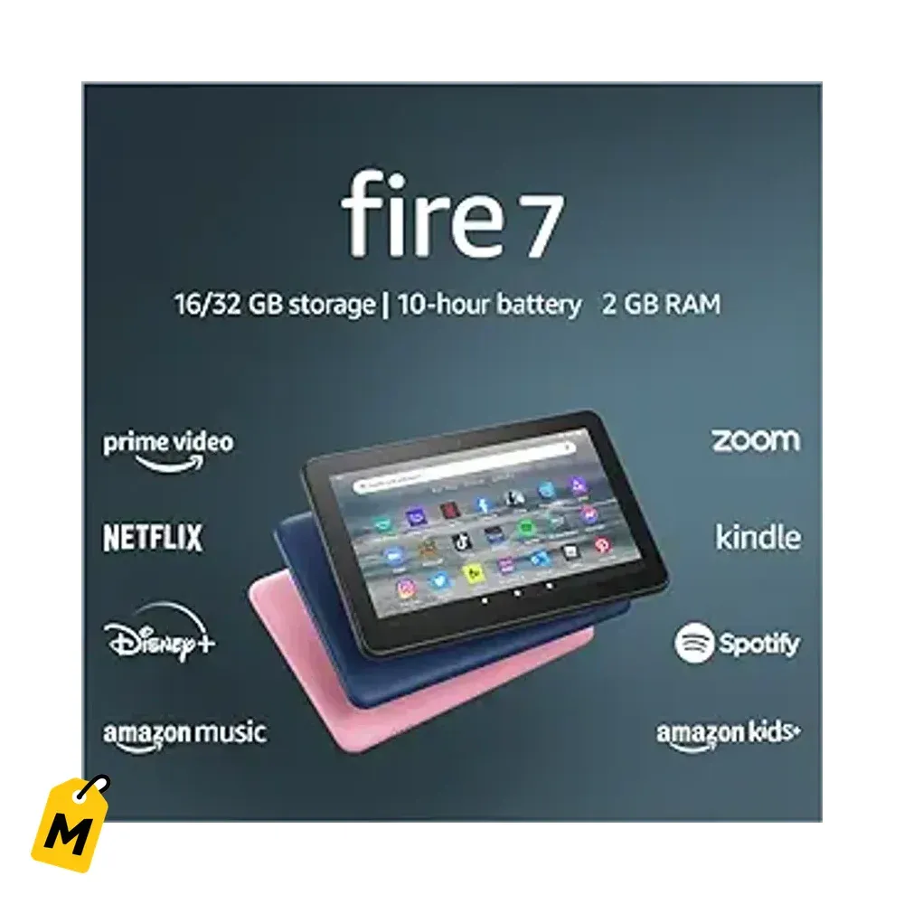 Tablet Amazon Fire 7 (Modelo Nuevo) 7 pulg 16GB Negra Como Nueva, 10h Bateria