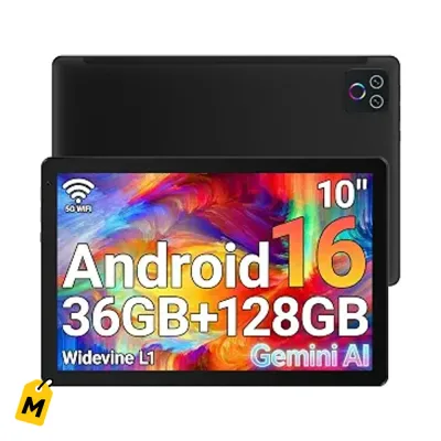 Tablet URAO 10.1 Pulgadas Android 16 Octa-core 36GB RAM 128GB ROM Doble Camara Wi-Fi 6