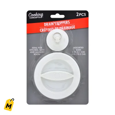 Tapones de Plastico para Desague - 2 Unidades para tu Bano y Cocina