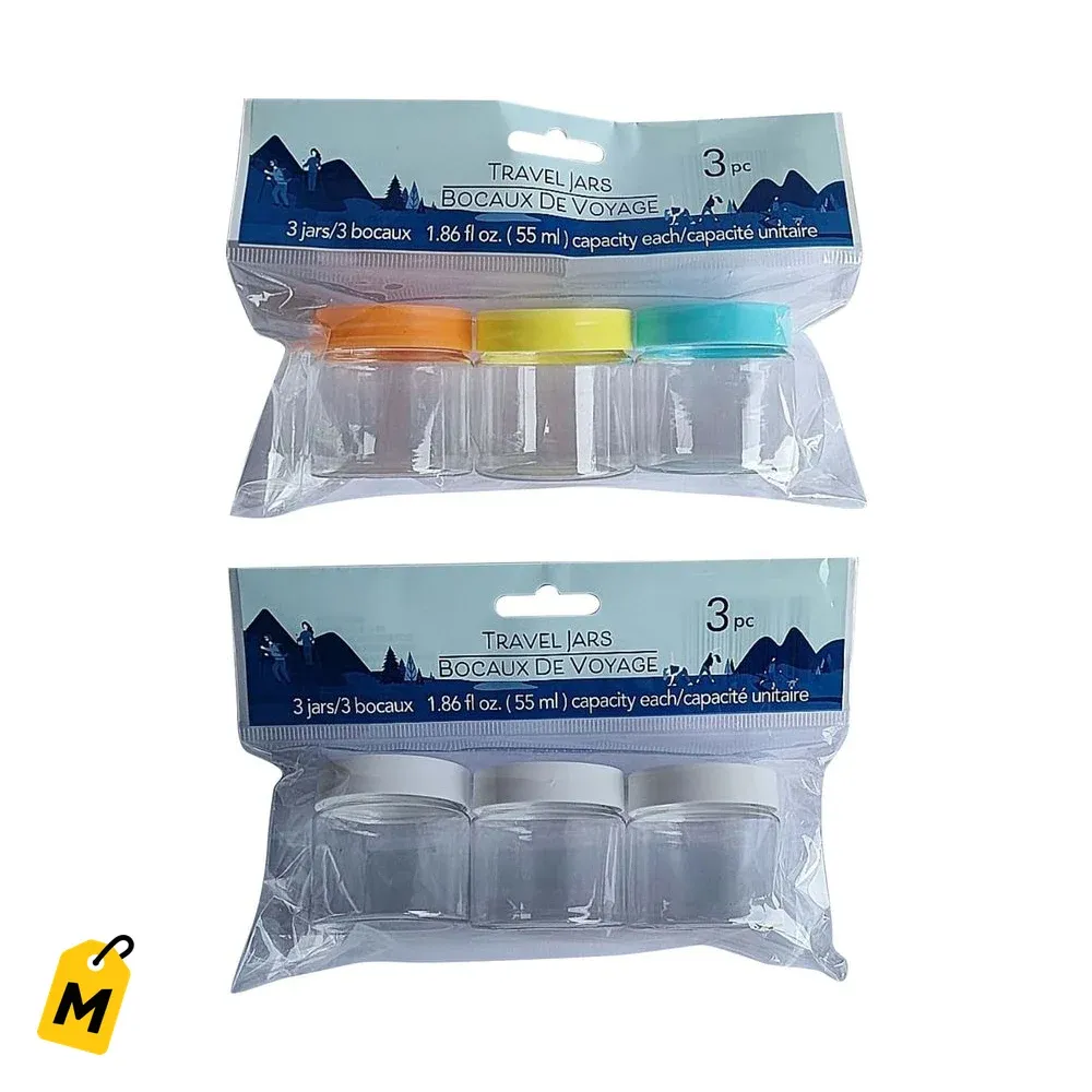 Tarritos Plasticos pa Cosmeticos y Viajes - Pack de 3