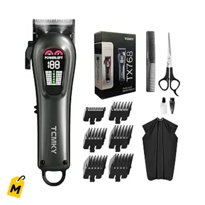 TCMKY Kit Cortapelo Profesional pa Hombres Recargable Inalambrico y Con Cable
