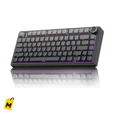 Teclado Mecanico AULA F75 Pro Inalambrico Custom con Perilla RGB y Switches Reaper