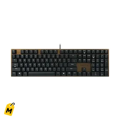 Teclado Mecanico Cherry KC 200 MX Silencioso USB Oficina Negro Bronce