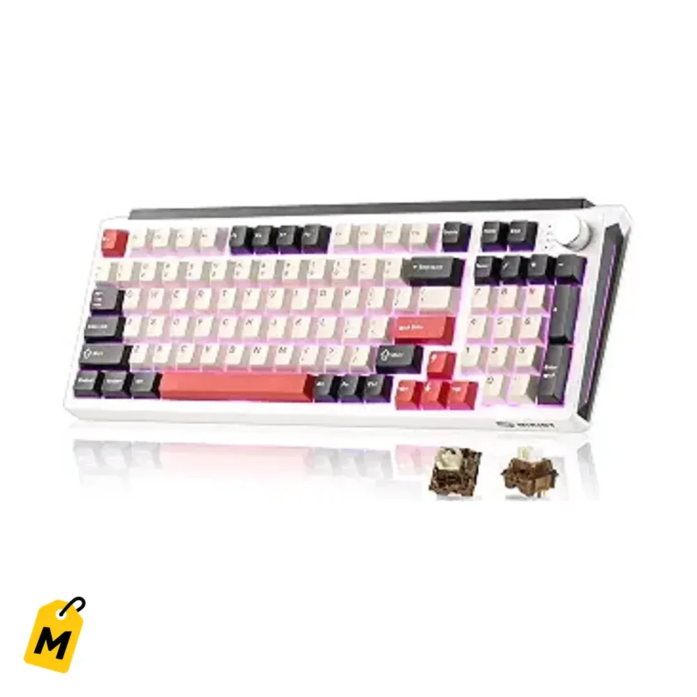 Teclado Mecanico K98 Inalambrico Tri-Modo RGB Hot Swappable pa Gaming y Oficina