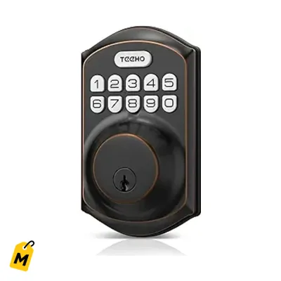 TEEHO TE001 Tranca Inteligente pa tu Puerta - Sin Llave, con Teclado y Facil de Poner