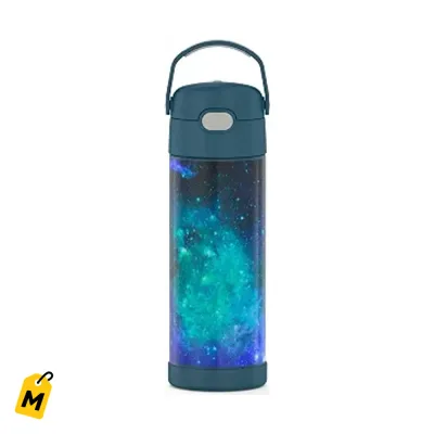 THERMOS FUNTAINER 16oz Termo Acero Inoxidable Ninos Azul Galaxia