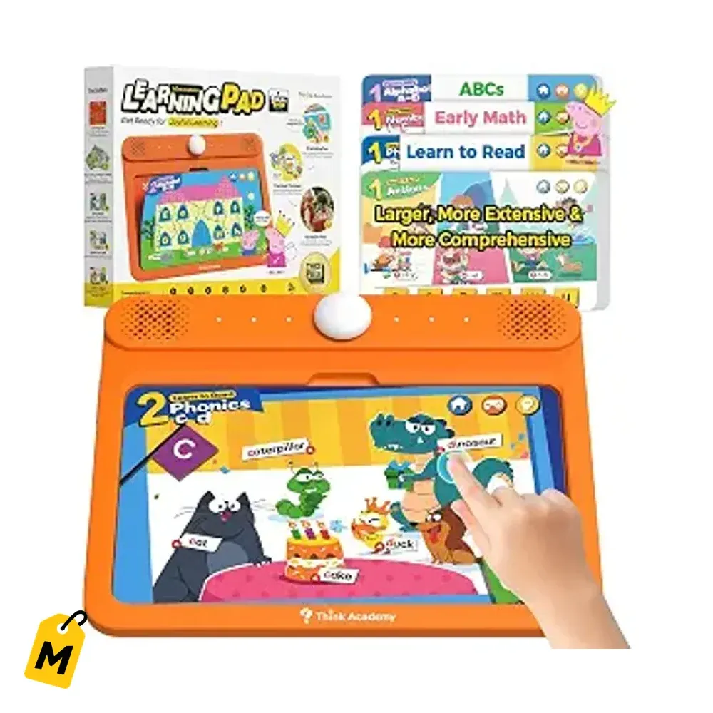 Think Academy Kit Educativo Tablet y Tarjetas Didacticas pa Ninos 3-5 Anos