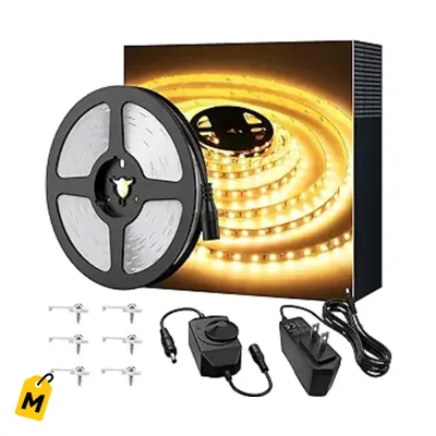 Tira LED Calida Dimmable 5m - Luz Ajustable para Ambiente Acogedor en Casa