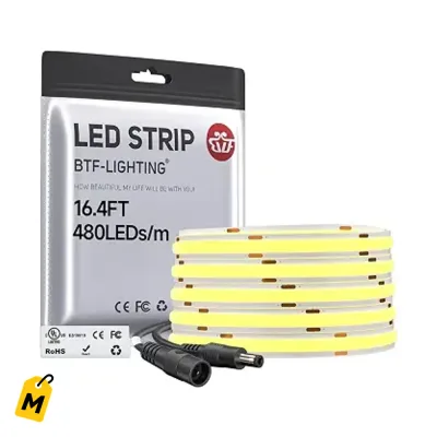 Tira LED COB FCOB Blanco Calido 3000K - La Luz que Prende tu Espacio