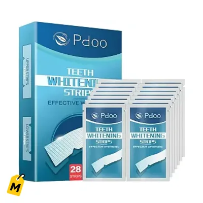 Tiras Blanqueadoras Pdoo Pa Dientes Sensibles 28 Tiras Quita Manchas Rapido