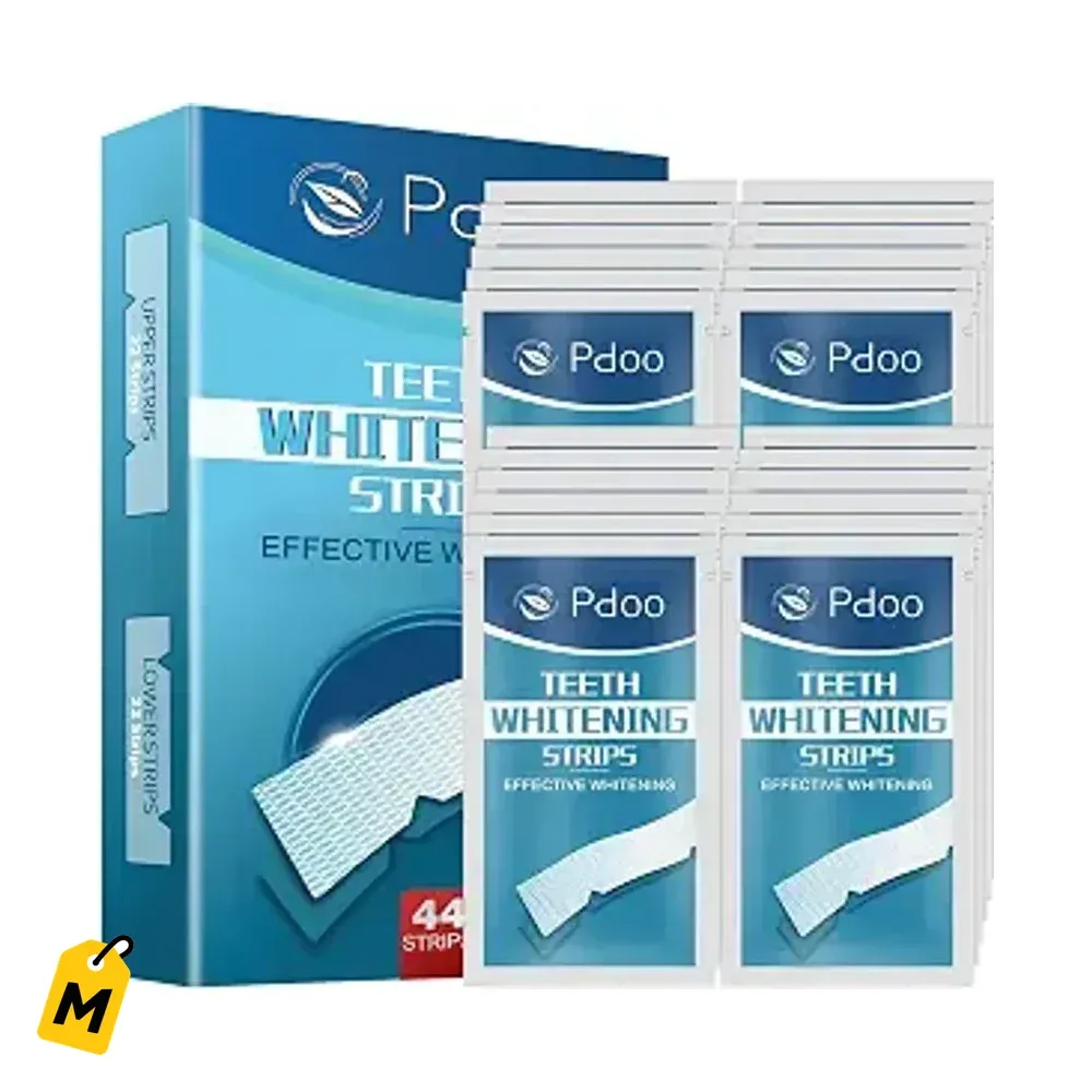 Tiras Blanqueadoras Pdoo para Dientes Sensibles - Sin Resbalar, 44 Unidades