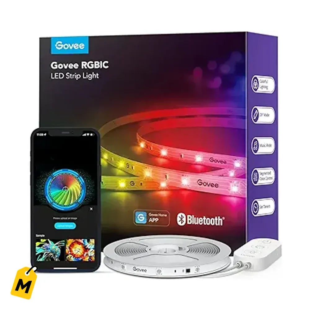 Tiras LED Govee RGBIC 10m Bluetooth pa tu cuarto Colores y Musica