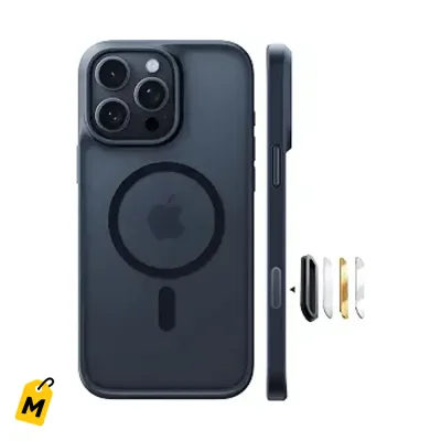 TORRAS Forro Magnetico iPhone 16 Pro Max - Antigolpes, Delgado, Negro
