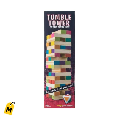 Torre de Bloques de Madera Clasico - Juego de Habilidad para la Familia