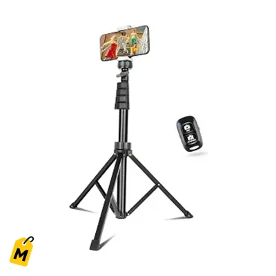 Tripode Sensyne 67in: Palo Selfie, Soporte Celular y Camara con Control Remoto