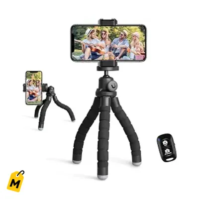 Tripode Ubeesize pa tu celular: Flexible, portatil y con control remoto
