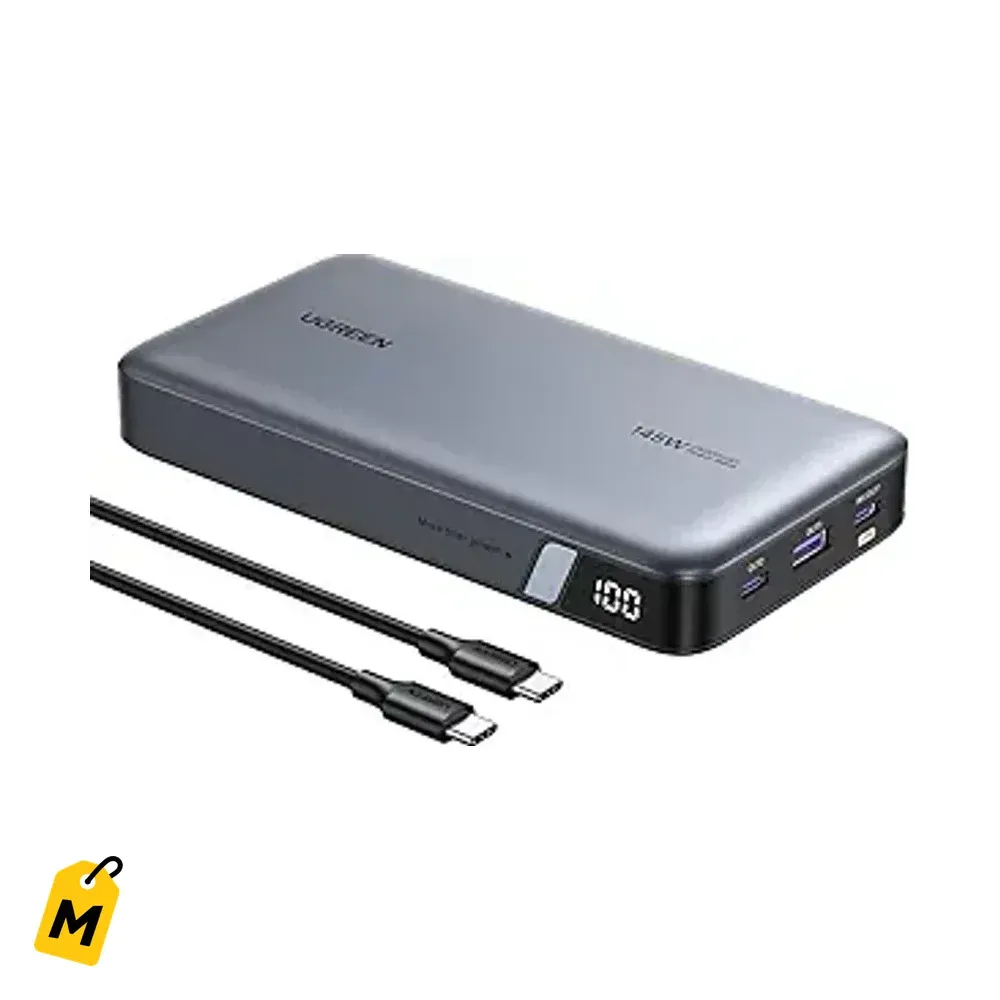 UGREEN Power Bank 25000mAh 145W: Carga ultra rapida pa laptop y cel, la jevita