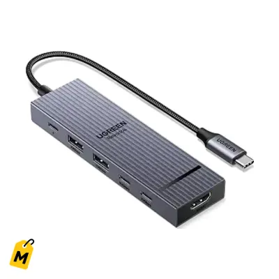 UGREEN Revodok Pro USB-C Hub 6 en 1: 10Gbps, 4K HDMI y carga 100W pa tu laptop