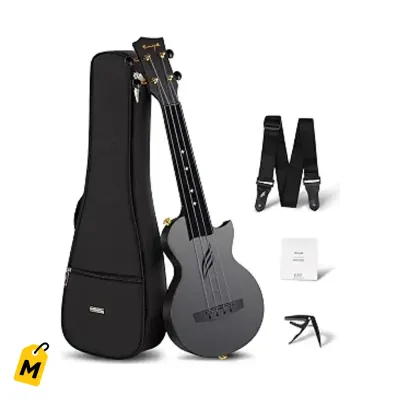 Ukelele Enya Nova U Mini Soprano Carbono Pa Principiantes y Viajes Kit Completo